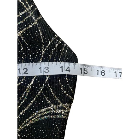Y2K Black Glitter Maxi Formal Dress – Size 8 - Picture 4 of 8